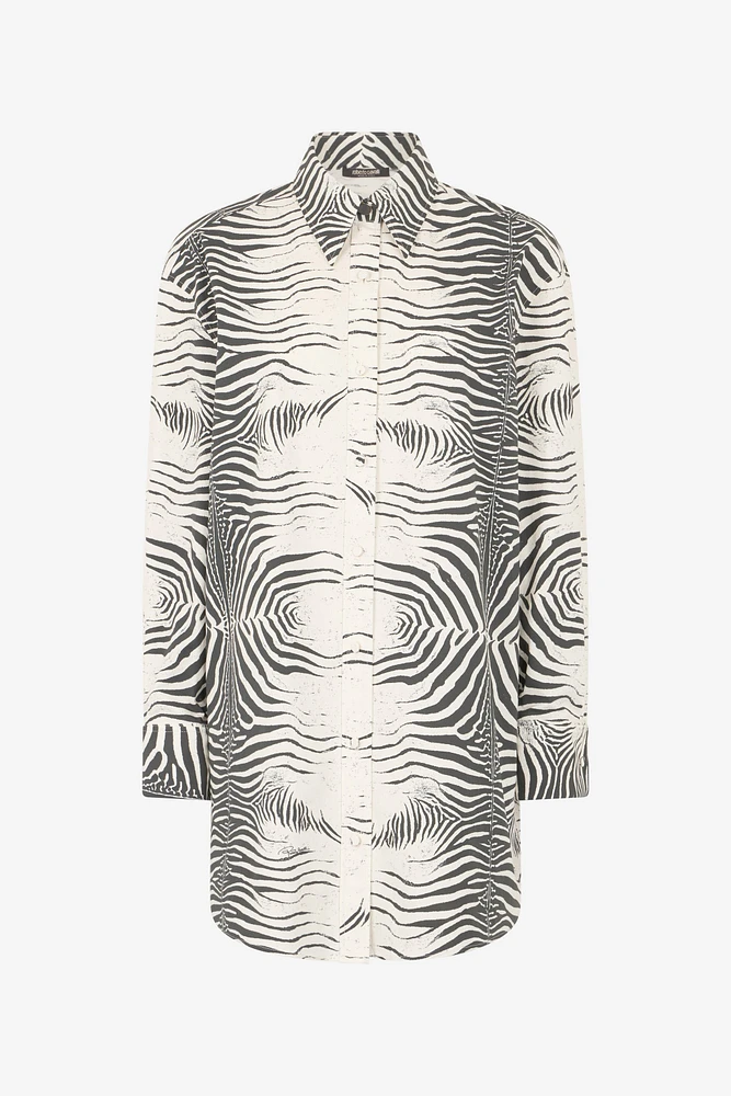 Zebra-Print Long Shirt