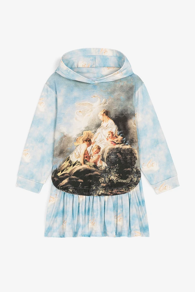 Wild Leda-Print Sweatshirt Dress