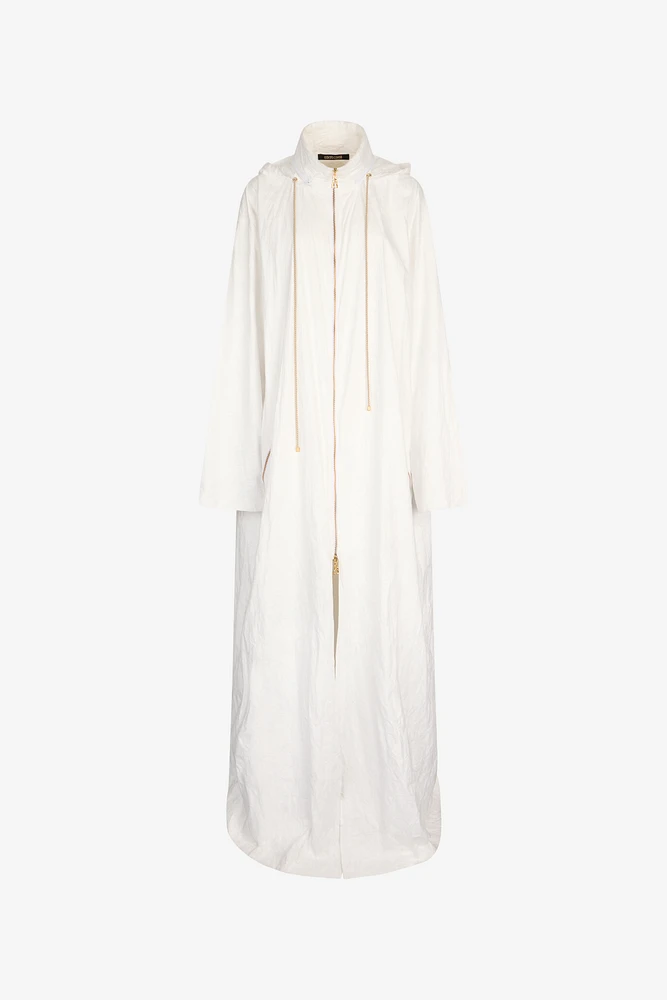 Wall Print Hooded Coat