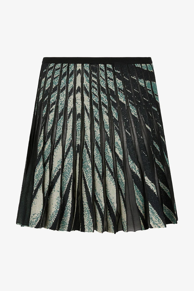 Ray Of Sea Print Skirt Mini
