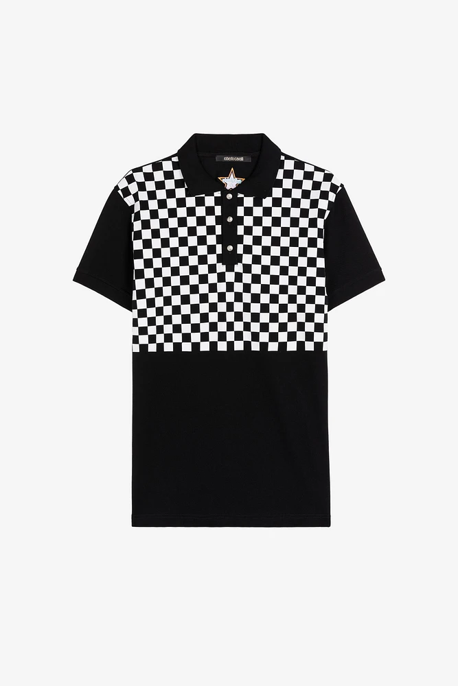 Checked Cotton Polo Shirt