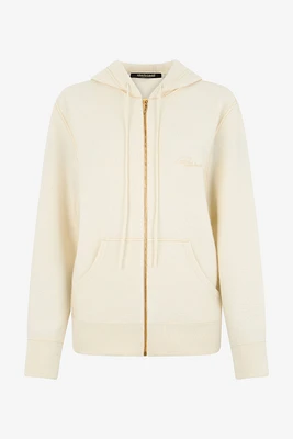 Knitted zip-up sweatshirt