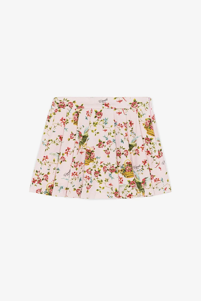 Floral-Print Skirt