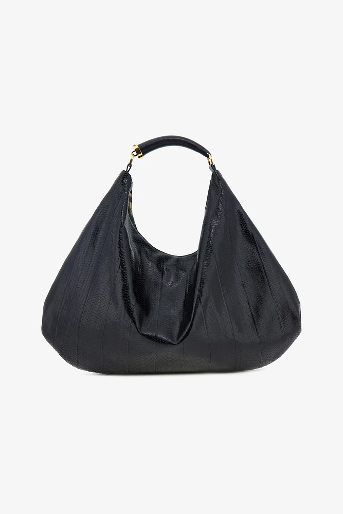 Hobo Bag with Fang Handle