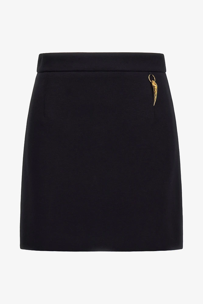 Fang-Embellished Mini Skirt
