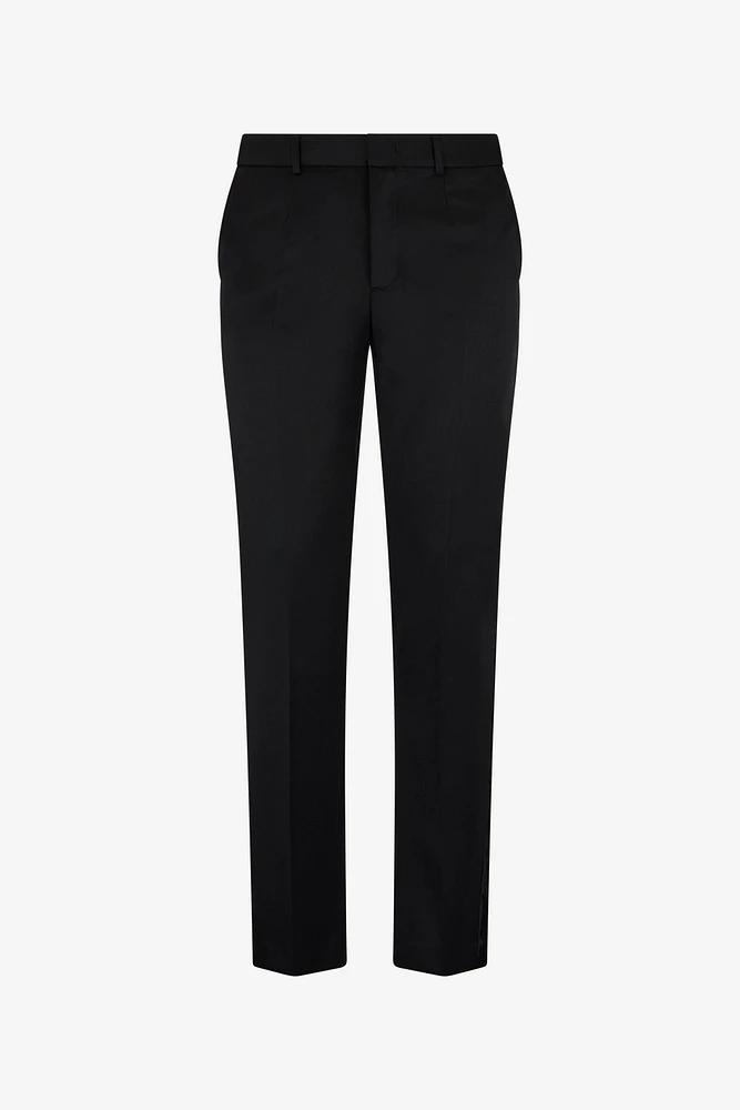 Straight-Leg Wool Trousers