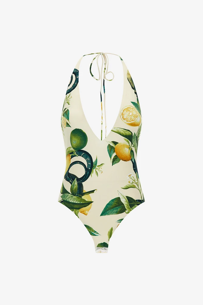 Lemon print bodysuit