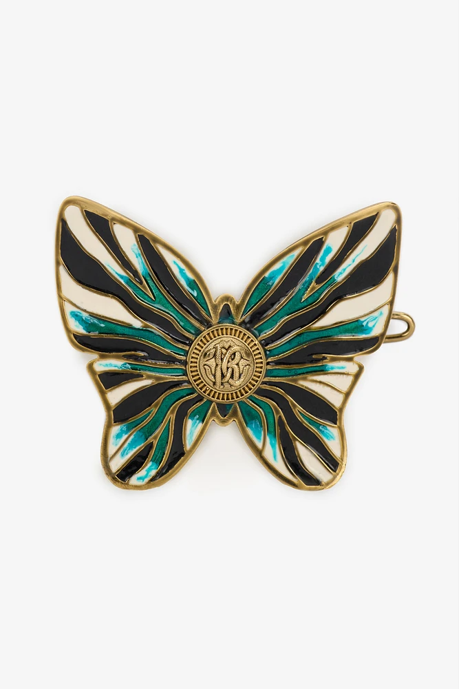 Ray Of Sea Print Butterfly Hair Clip