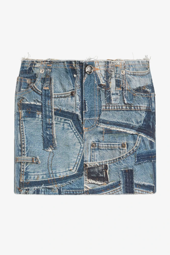 Patchwork Capsule Collection Denim Mini Skirt