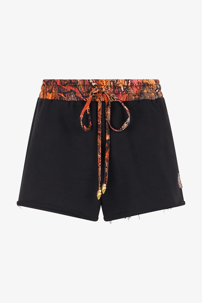 Sports Shorts With Python Print Waistband