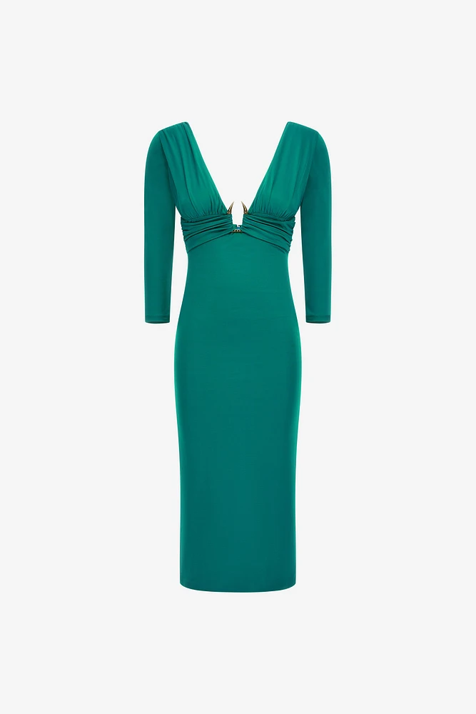 Dress with fang detail