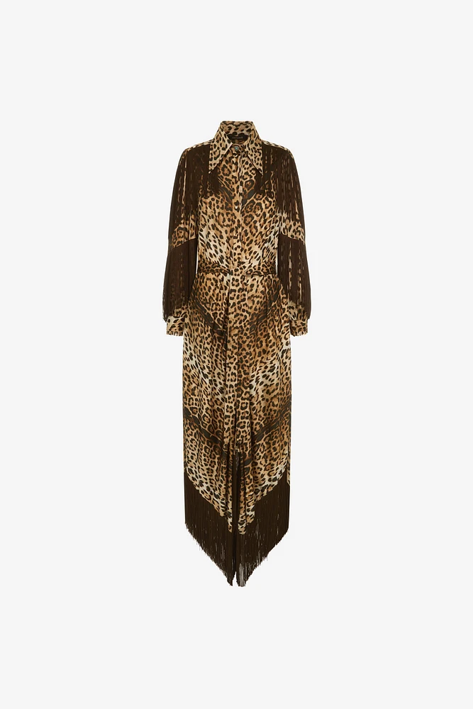 Fringe long dress