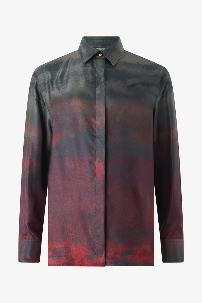Silk Shirt With A Mottled Effect