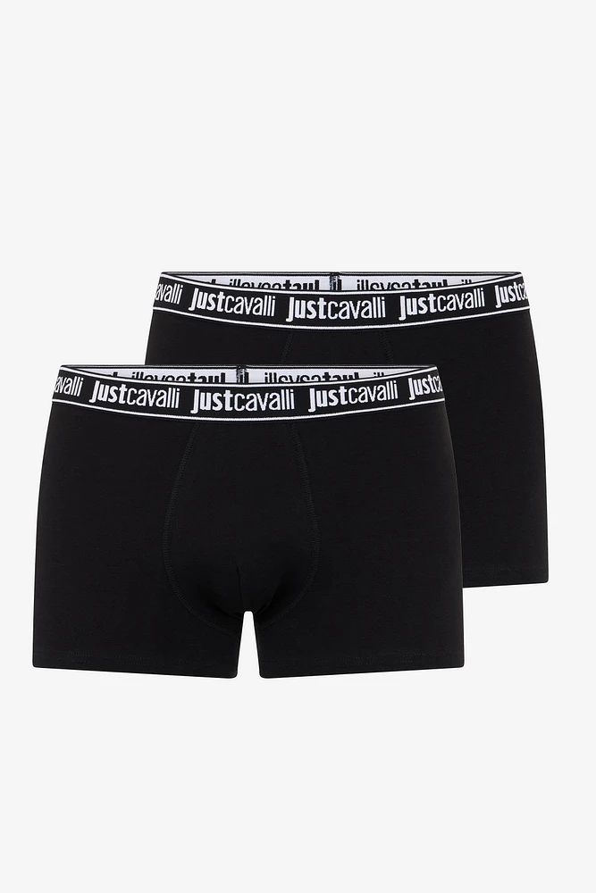 Black Boxer With Logo Waistband