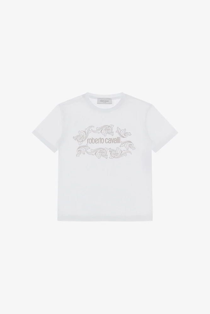 T-Shirt With Logo And Decoration