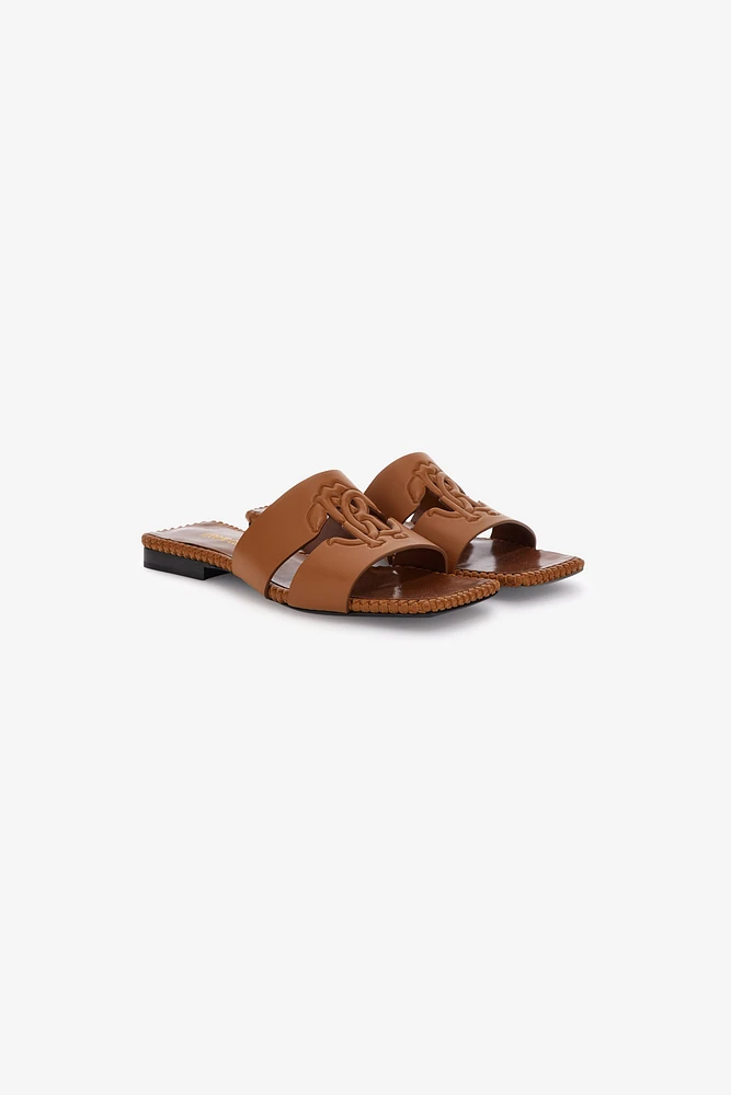 Flat sandals with RC logo