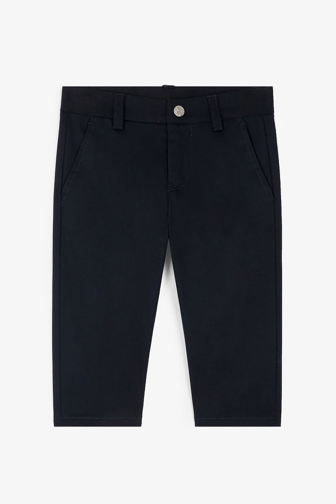 RC Monogram-Embroidered Cotton Trousers