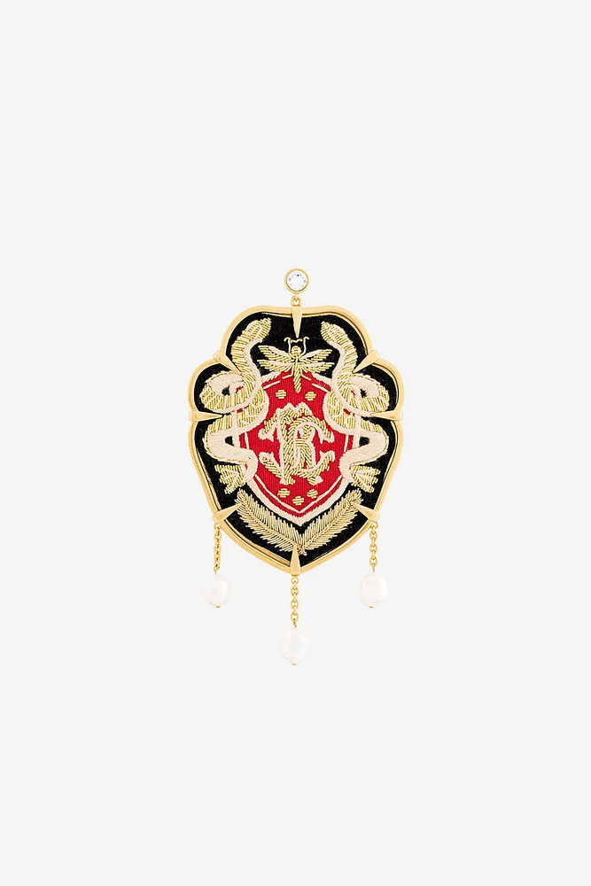 RC Monogram Crest Earring