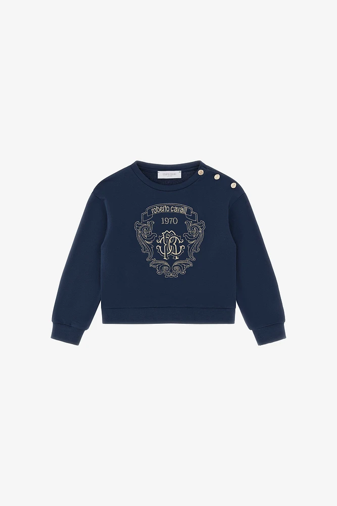 Sweatshirt With Golden Crest