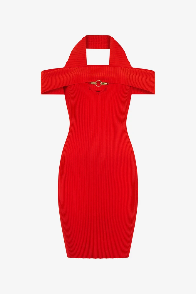 Short Rib-Knit Dress