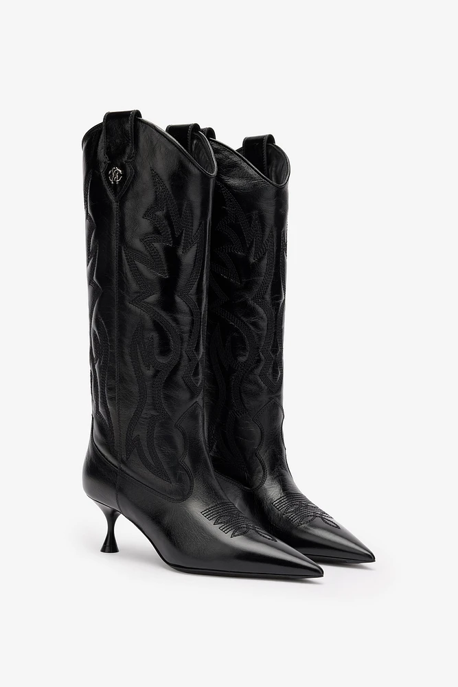 Boots With Quilted Motif