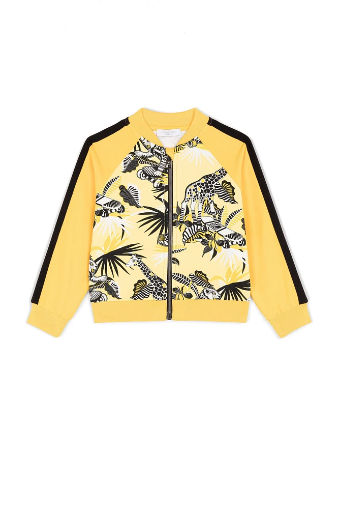 Giraffe-Print Bomber Jacket