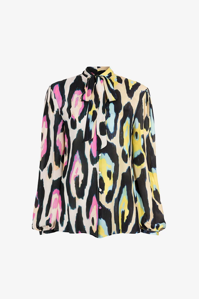 Jaguar-Print Top