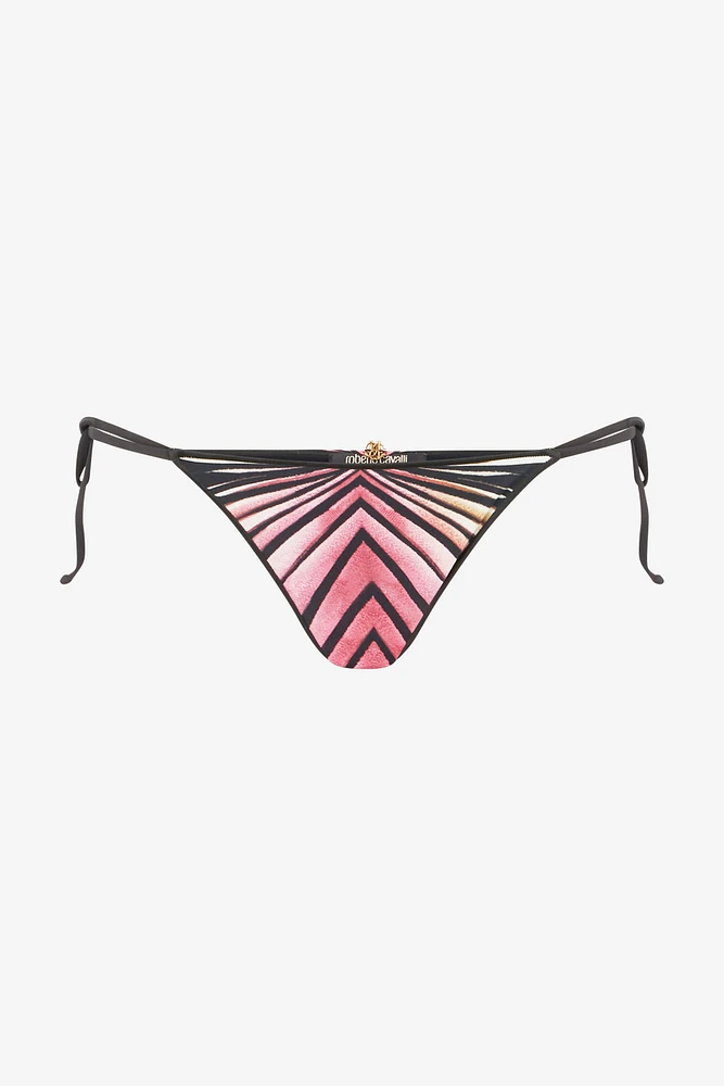 Swim Briefs With Ray Of Pink Print