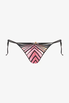 Swim Briefs With Ray Of Pink Print