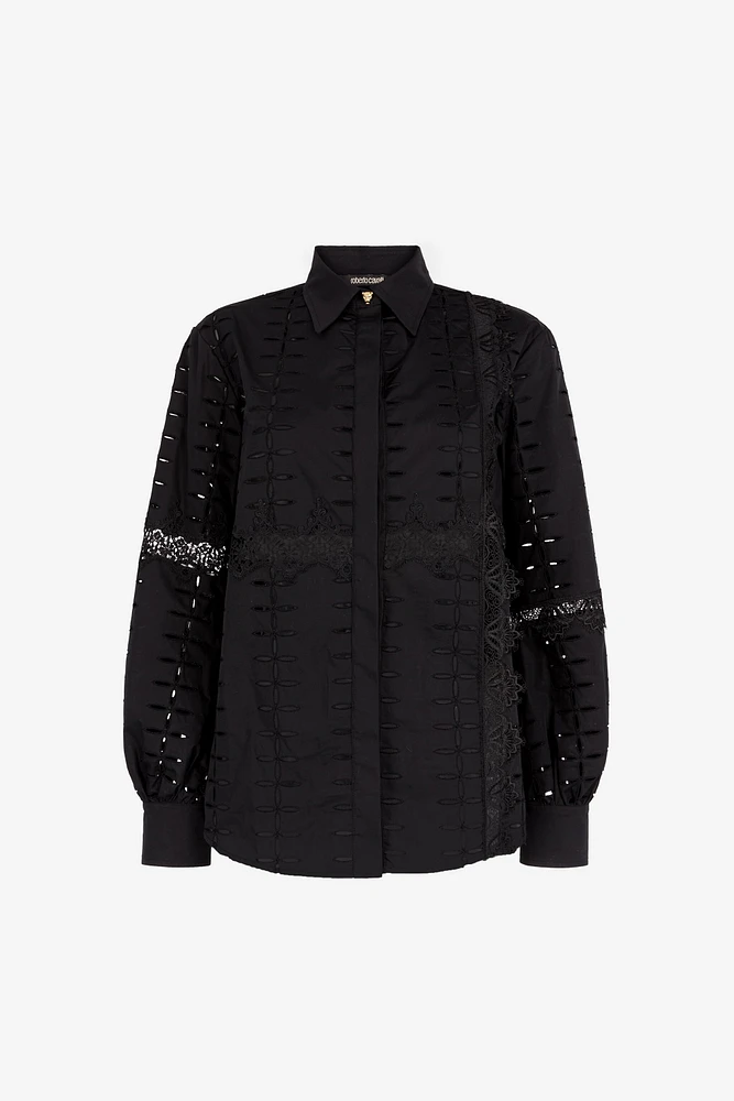 Cut.out embroidered shirt