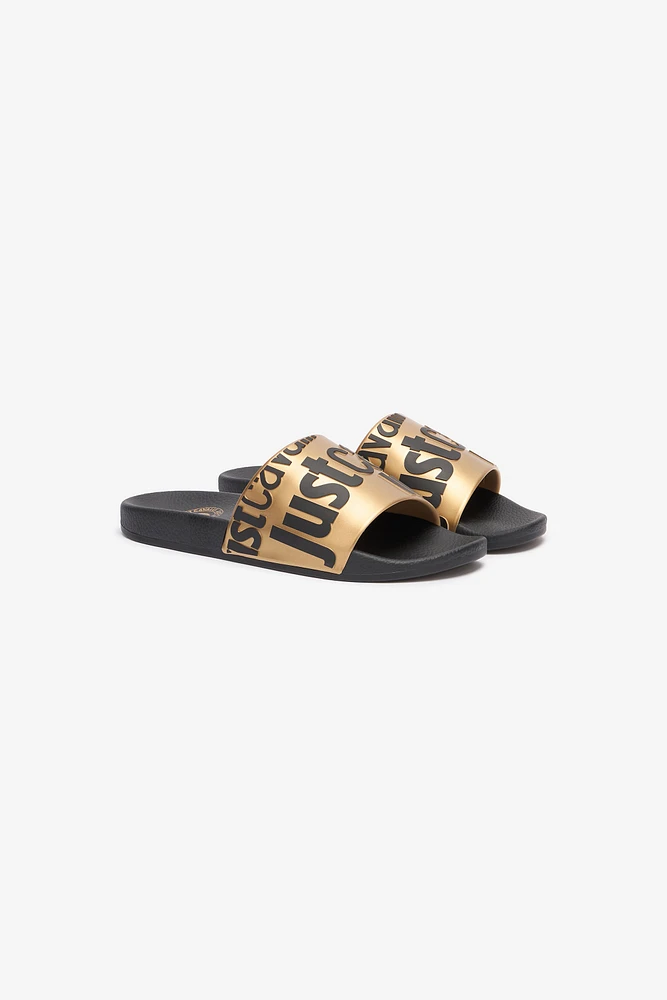 Slides With Lettering And Golden Band