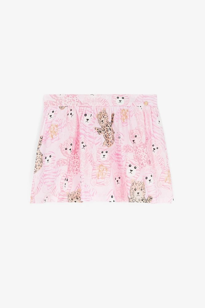 Teddy-Print Skirt