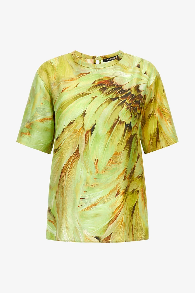 Plumage print t-shirt