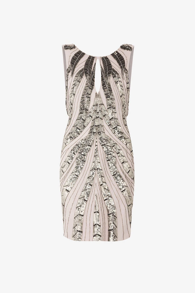 Sequin-embellished silk dress
