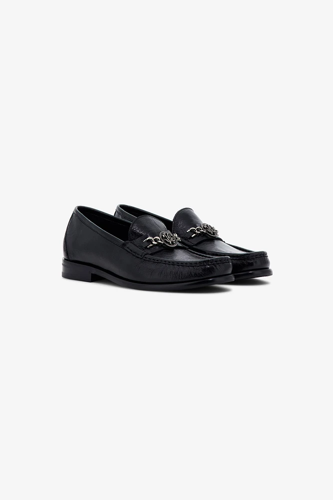 Chain-Embellished Loafers