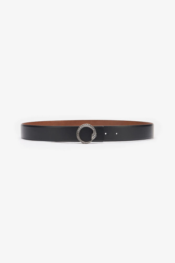 Belt With Snake Buckle