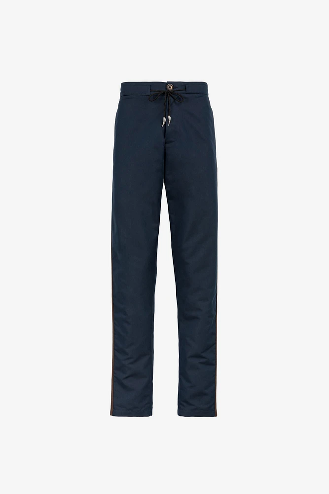 Side-stripe drawstring track pants