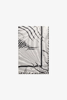 Silk Scarf With White Tigress Print