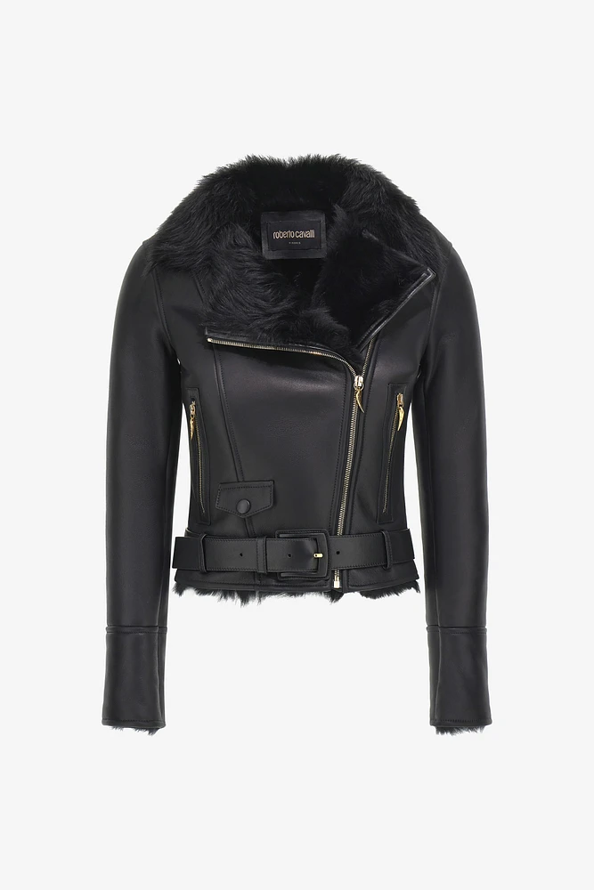 Shearling Biker Jacket
