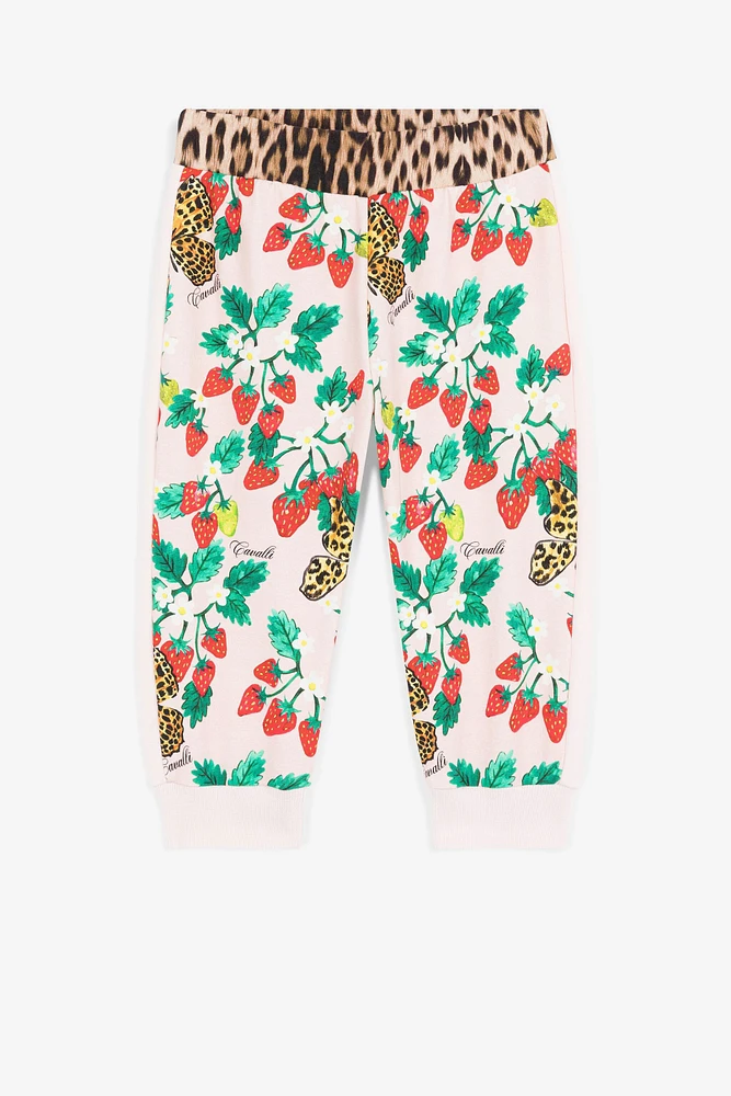 Butterfly And Strawberry-Print Sweatpants