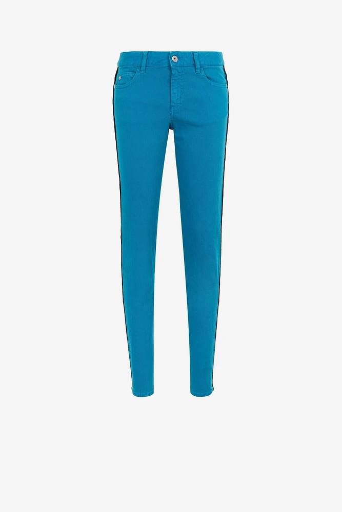 Just Cavalli Crochet-Stripe Jeans