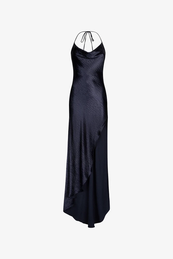 Long Dress with Cowl Neck