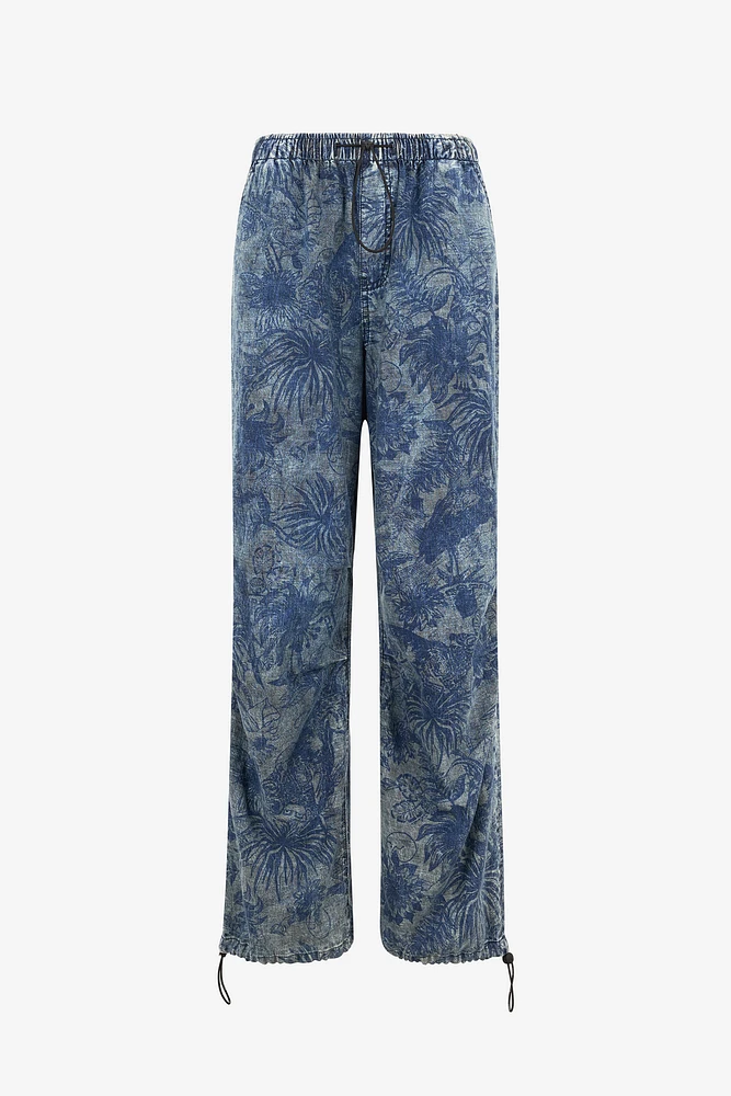 Floral-Print Sports Pants