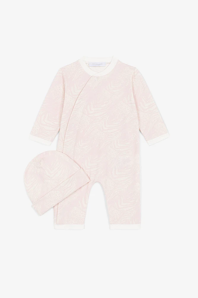 Animalier Patchwork-Print Babygrow Set