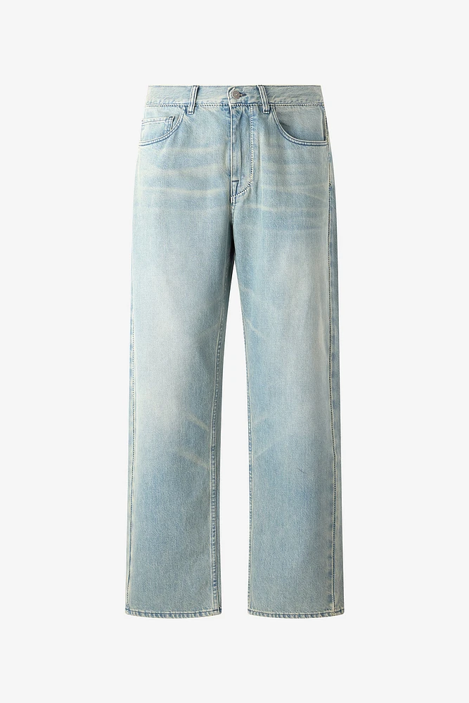 Sandblasted-Effect Jeans