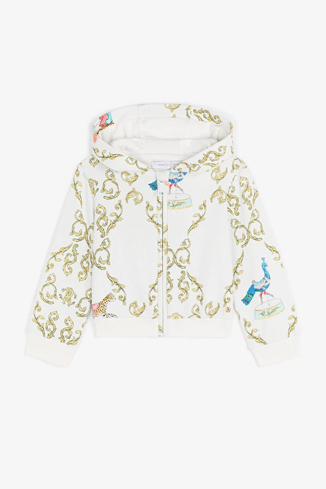 Filigree-Print Cotton Hoodie