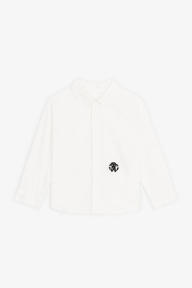 RC Monogram-Embroidered Cotton Shirt