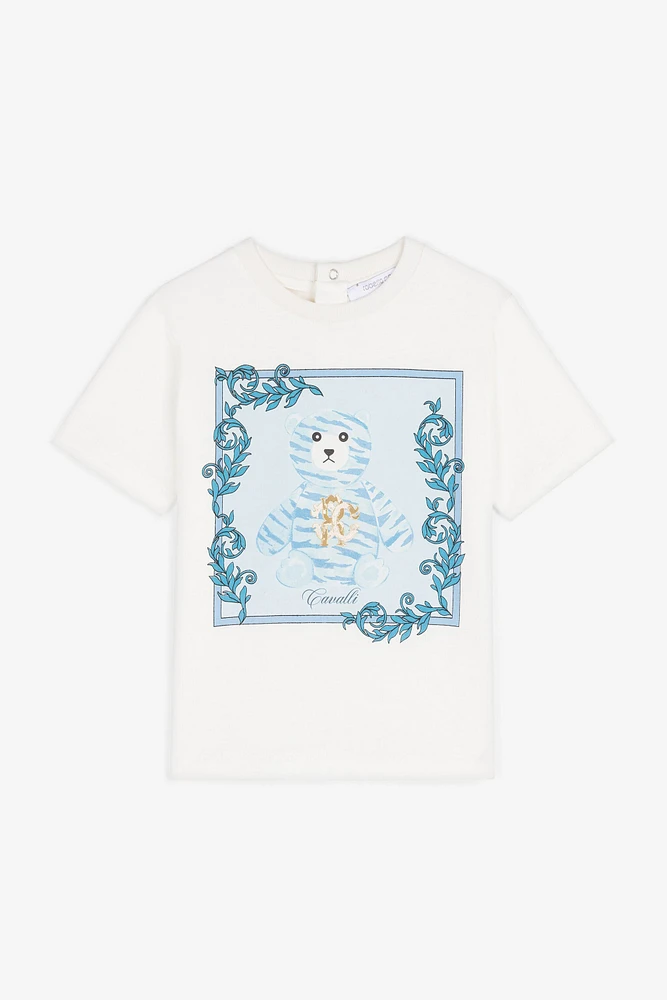 Bear-Print Cotton T-Shirt