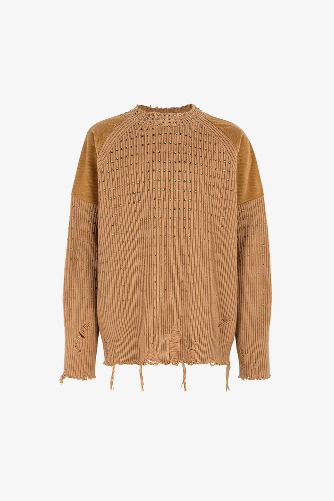 Crystal-Embellished Sweater