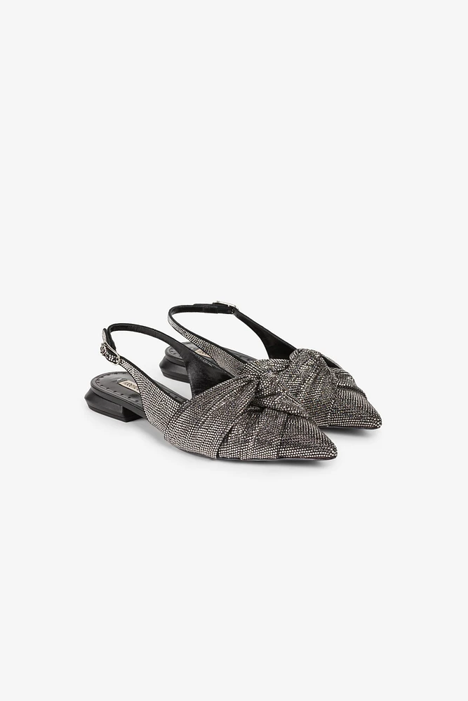 Le Pettegole Crystal-Embellished Slingback Pumps
